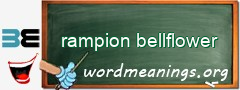 WordMeaning blackboard for rampion bellflower